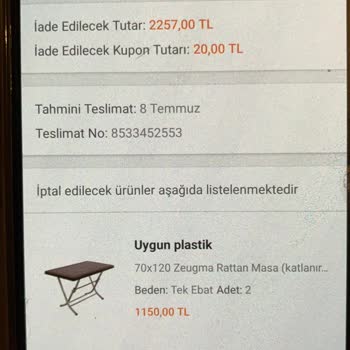 Trendyol Dolan Dirici Ücretimi Geri Ödemiyor