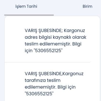 Aras Kargo İlgili Firma Kargomu Getirmedi.