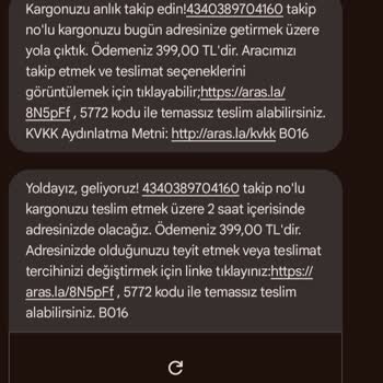 Aras Kargo İlgili Firma Kargomu Getirmedi.