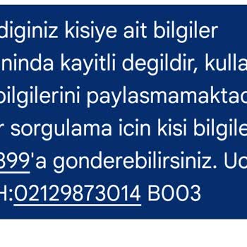 11899 Numarayı Sorgulama Yaptım