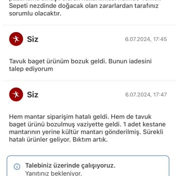 Yemeksepeti Market Bozuk Tavuk Gönderdi!