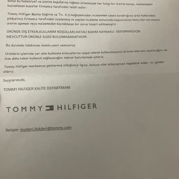 Tommy Hilfiger Ürün İnceleme Hatası