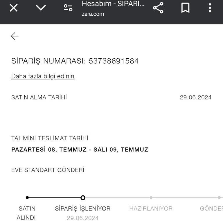 Zara Teslimat Gecikmeleri Ve Satış Sonrası Muhatap Bulamamak