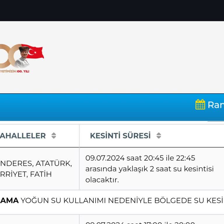 İzmir Büyükşehir Belediyesi İzmir Gaziemir Su Kesintisi.