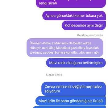 Angels Butik (Instagram: Angelsbutiik_) Yanlış Ürün Gönderilmesi Nedeniyle Değiştirme Ya Da İade Talebi