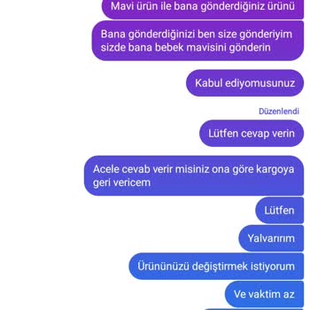 Angels Butik (Instagram: Angelsbutiik_) Yanlış Ürün Gönderilmesi Nedeniyle Değiştirme Ya Da İade Talebi