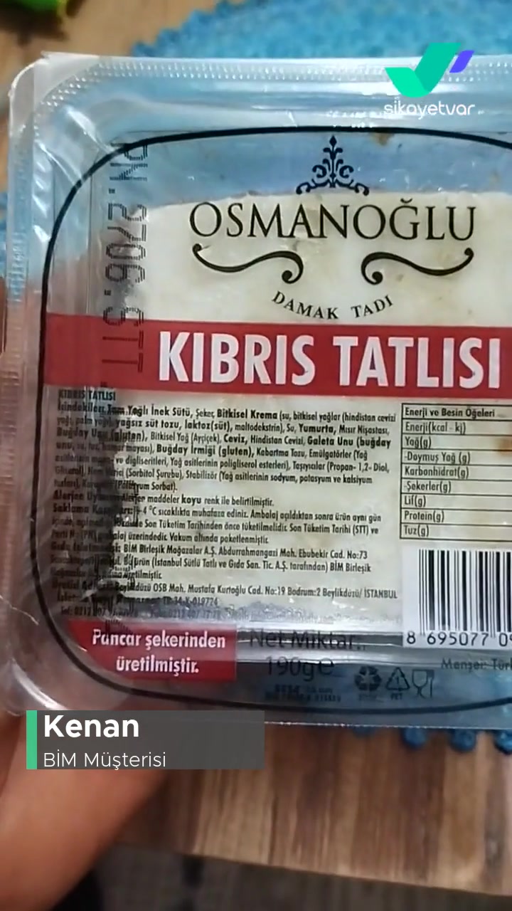 BİM Kıbrıs Tatlısı Kadife Tatlısında Küf Çıkması! videonun kapak resmi