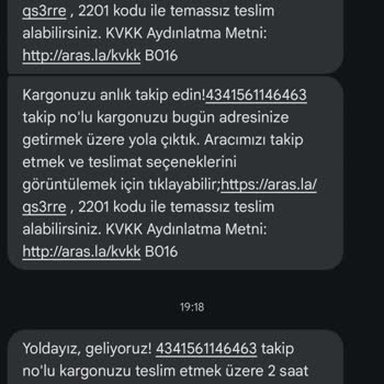 Şikayet Aras Kargo'nun Dikkatsizliği