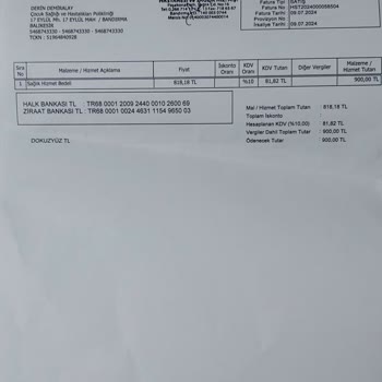 Royal Hastanesi Bandırma Royal Hastanesindeki Tahlil Ücretleri