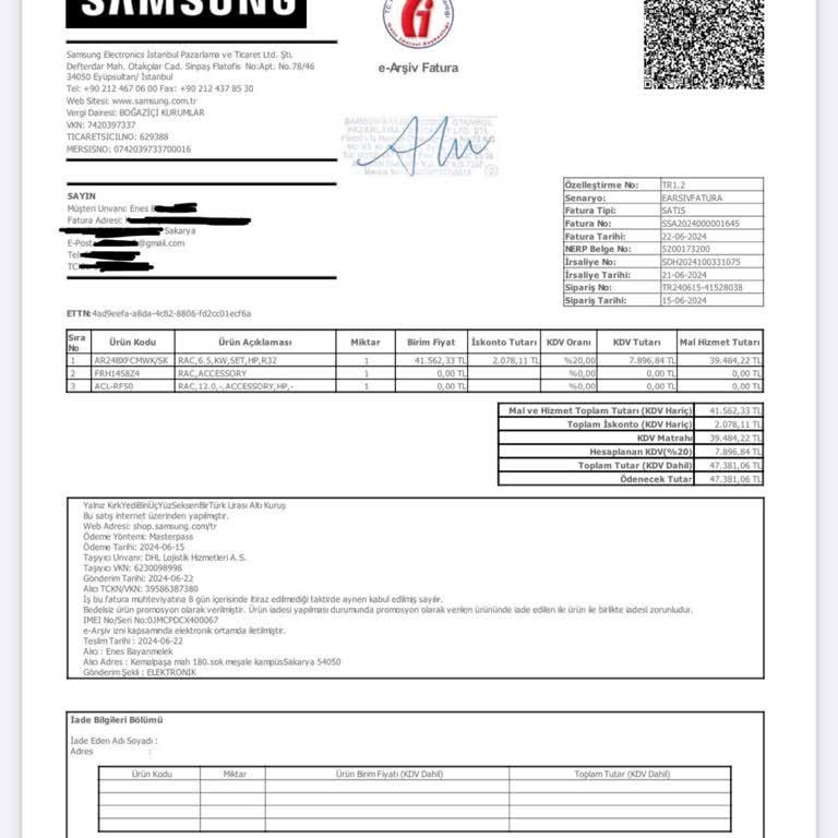 Samsung Klima Montaj Yalanı