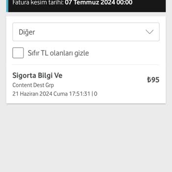 Vodafone Şikayet Bilgim Dışımda Faturaya Ücret Yansıyor