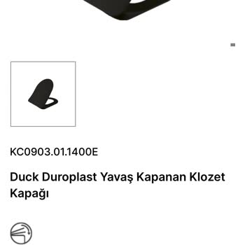 Creavit Duck Mat Siyah Klozet Kapağı Menteşesi Kırıldı. Acil Yardım.