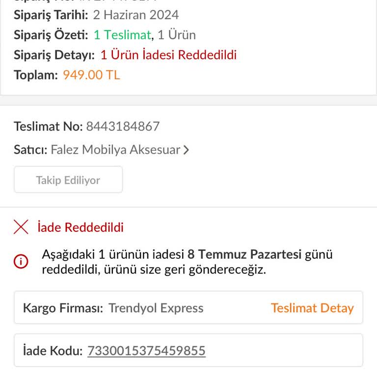 Trendyol Falez Mobilya Mağduru!