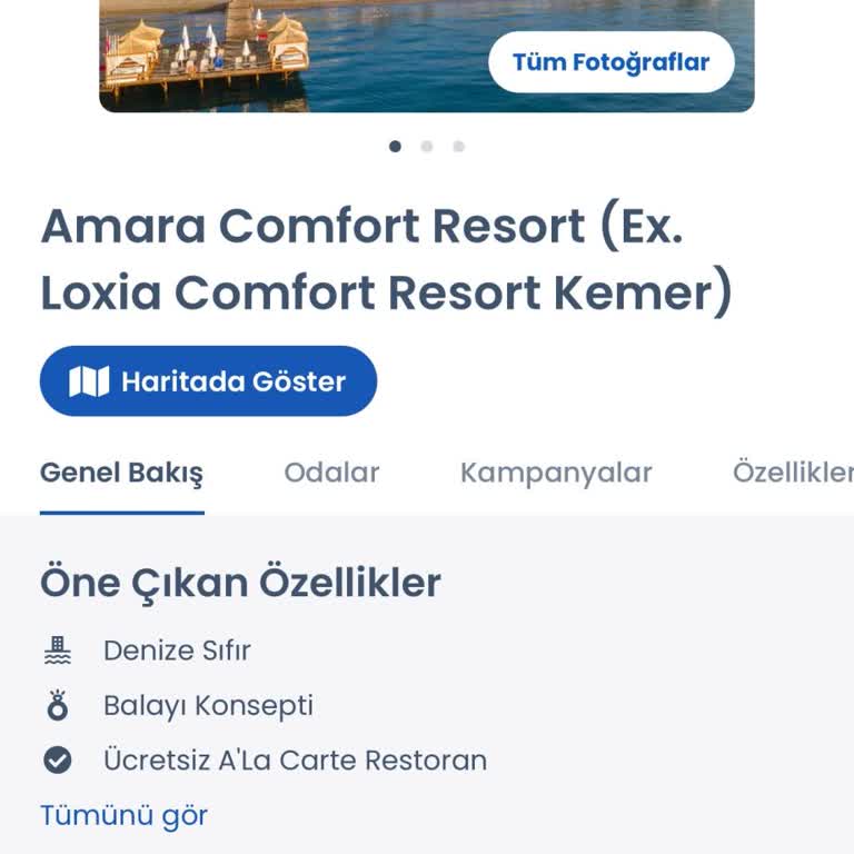 Amara Comfort Resort Kızımla Otele Kabul Edilmemek.