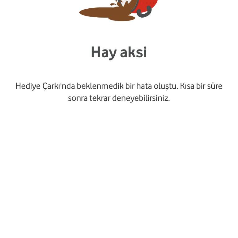 Vodafone Hediye Çarkı Sorunu