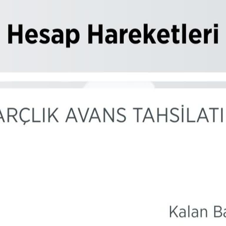 Ziraat Bankası Harçlık Avans Tahsili