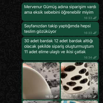 Vina Seramik Eksik Ve Hatalı Ürün