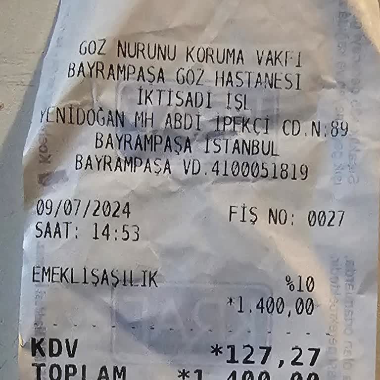 Göz Vakfı - Bayrampaşa Göz Hastanesi İlgisiz Personeli