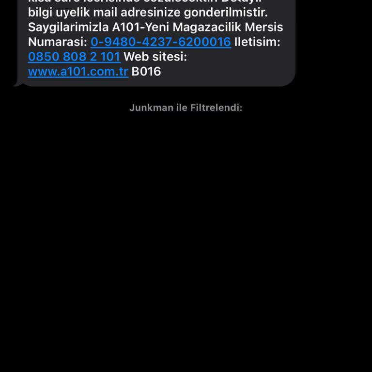 A101 İade Yapmıyor Ürünü Talep Formu 16070747