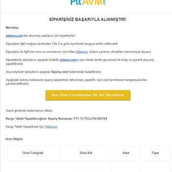Epttavm, Alınan Ürün Siparişlerde Yok,