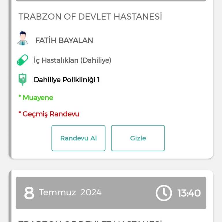 Of Devlet Hastanesi Randevu Saatine Uymayan Ve İlgisiz Doktor