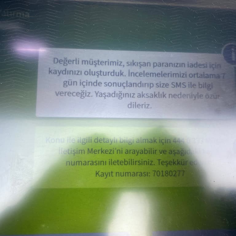 Garanti Bankası İade Talebi