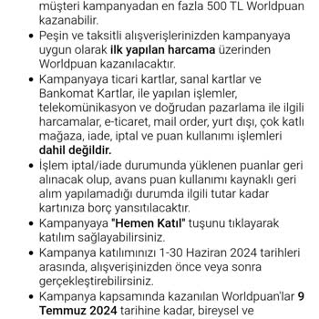 VakıfBank Kazandığım Worldcard Puanı Yüklemiyor.