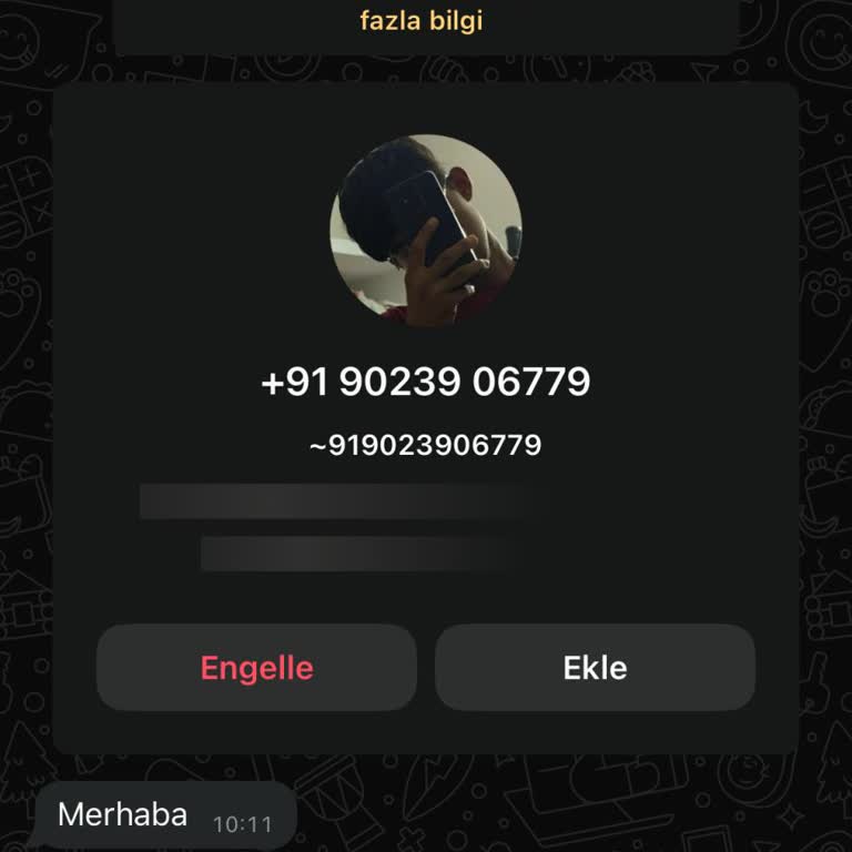WhatsApp Yabancı Numaradan Merhaba Şeklinde Mesaj Gelmesi