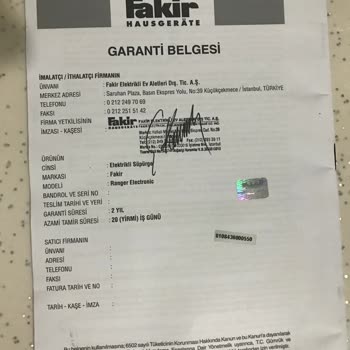 Fakir Ranger Süpürgenin Boru Sorunu Ve Kalite Problemi