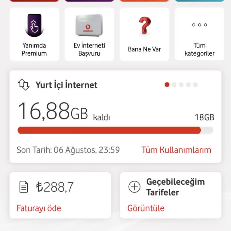 Vodafone Aniden Gelen Ücret
