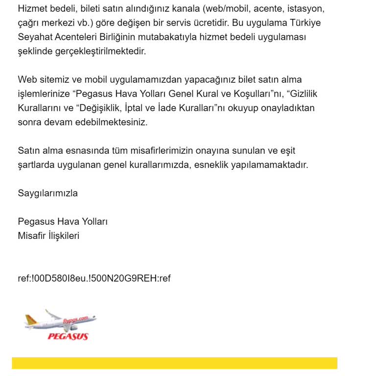 Pegasus Biletlemeyi Online Yaptırmıyor Ve Ekstra Hizmet Bedeli Alıyor