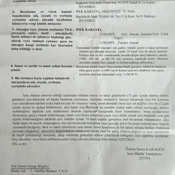 Otoyol A.Ş Otoyol A. Ş Haciz Firması