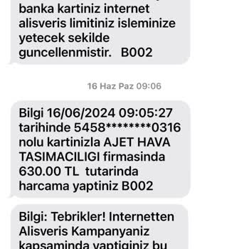 Ajet Fazladan Alınan Bagaj Ücreti İadesi