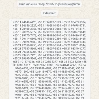 WhatsApp WP Yabancı Numaralar