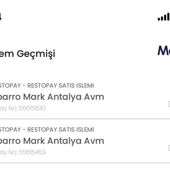 Sbarro Markantalya AVM 2 Defa Para Çekti