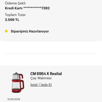 Arçelik Çaycıyı Teslim Etmiyor.