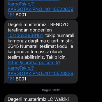 Sürat Kargo'nun Adrese Teslim Kargoyu Gelin Alın Demesi Sorumsuzluk