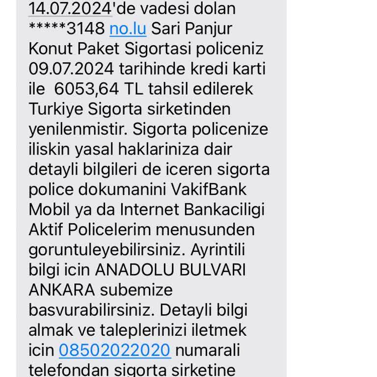 VakıfBank Konut Paket Sigorta İptali
