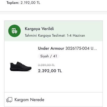 Boyner Ulaşmayan Ve İptal Edilmeyen Sipariş.