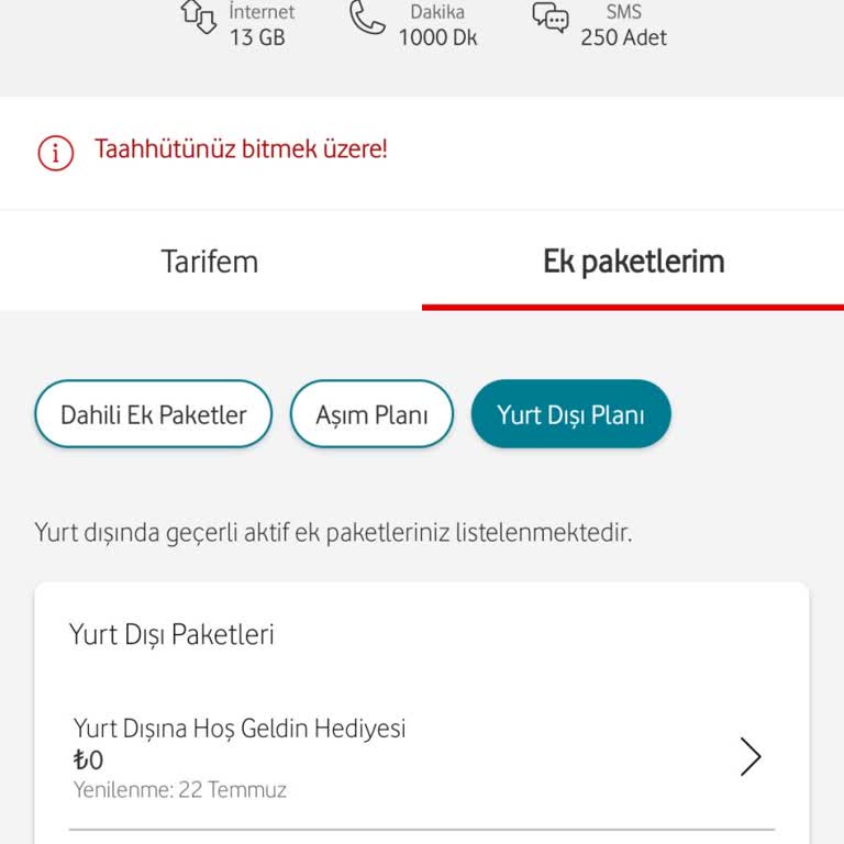 Vodafone Her Şey Dahil Pasaport