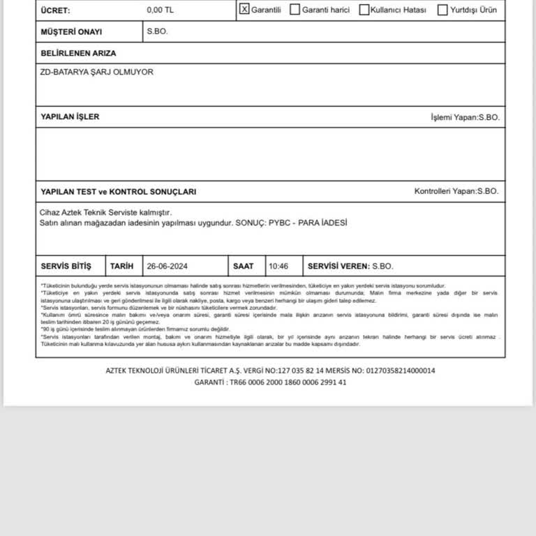 Beymen Ayıplı Malın İade Sürecinde Haftalardır Paramı İade Etmedi