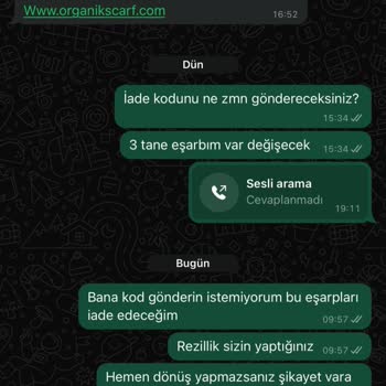 Organic Scarfs Ürünler Elimde Kaldı Mesajlara Dönüş Yapılmıyor.