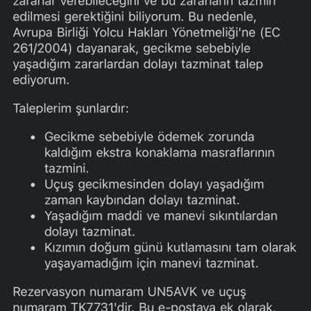 THY Gecikmeli Uçuş Ve Yanıltıcı Müşteri Hizmetleri