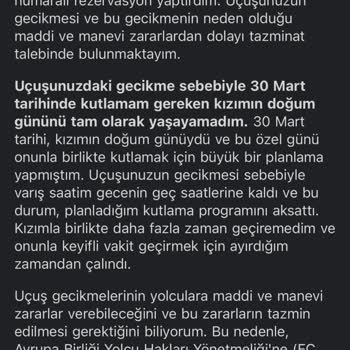 THY Gecikmeli Uçuş Ve Yanıltıcı Müşteri Hizmetleri