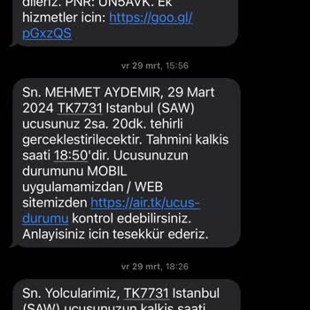 THY Gecikmeli Uçuş Ve Yanıltıcı Müşteri Hizmetleri
