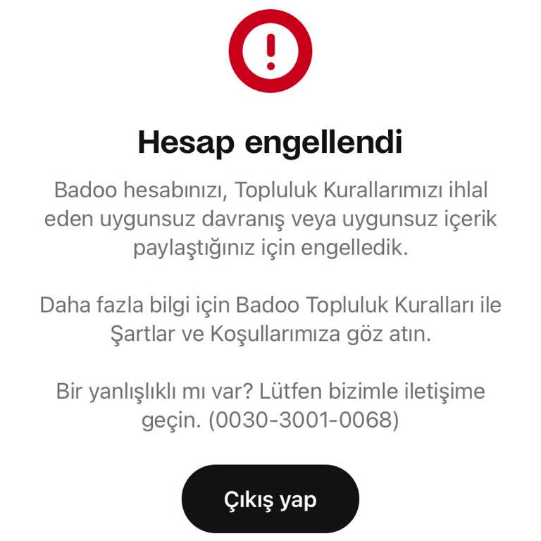 Badoo Engelim Kaldırılması Rica Ediyorum