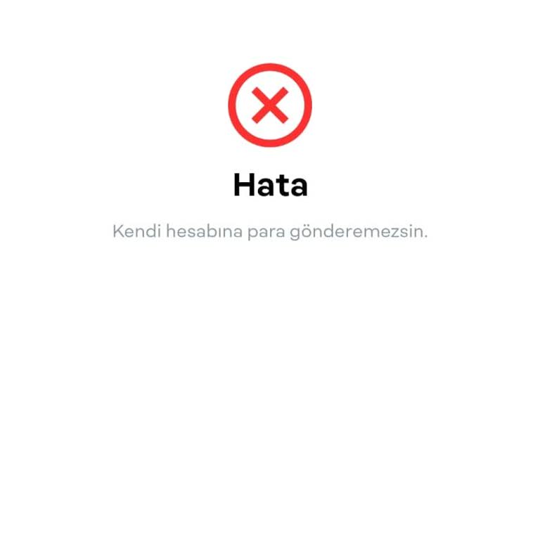 Papara 'dan Kendi Hesabıma Para Gönderemiyorum