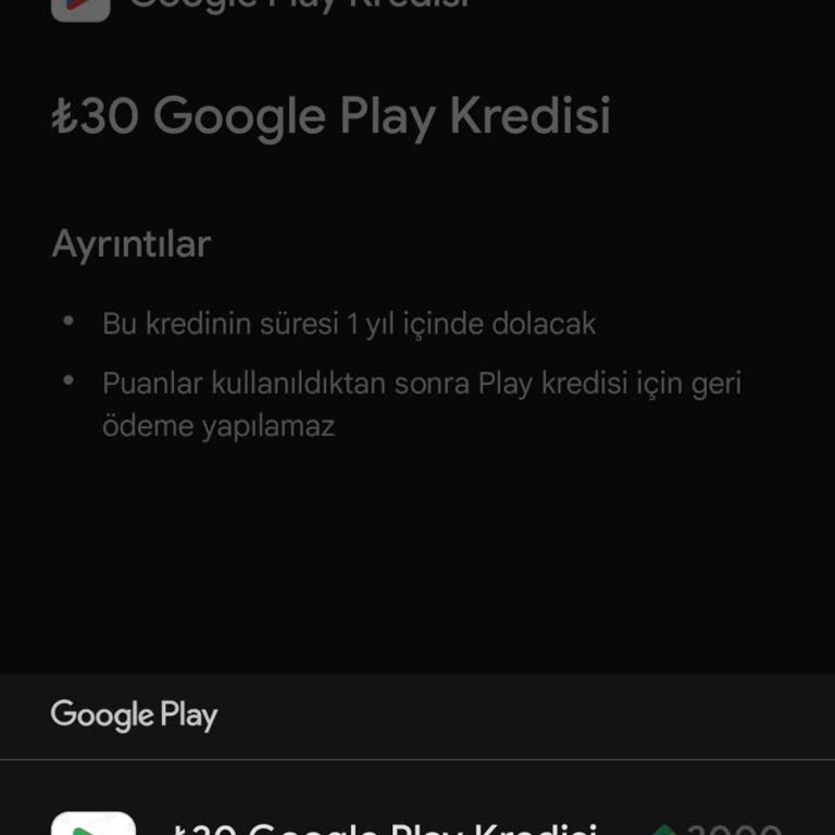 Satın Alma Para Dönüşmüyor Play Store De