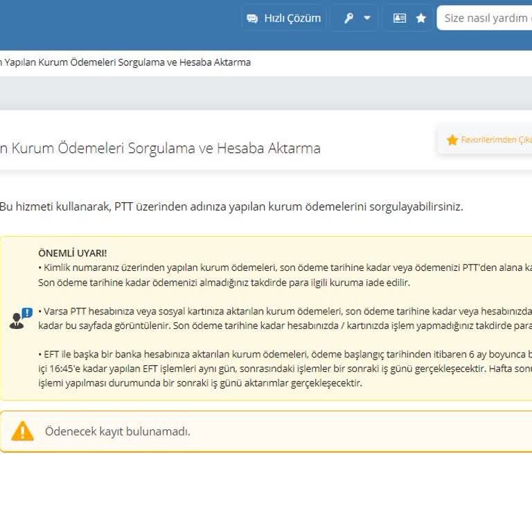 PTT Bank Sosyal Yardım IBAN 'a Aktarma Sorunu
