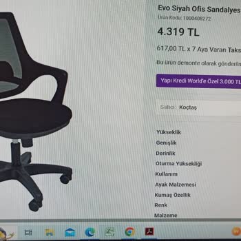 Koçtaş Kuşadası Mağazası Evo Ofis Sandalyesi